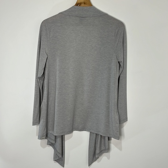 Eddie Bauer Womens Petite Medium Cardigan Gray Lightweight Thin Knit Open Front - Picture 5 of 11